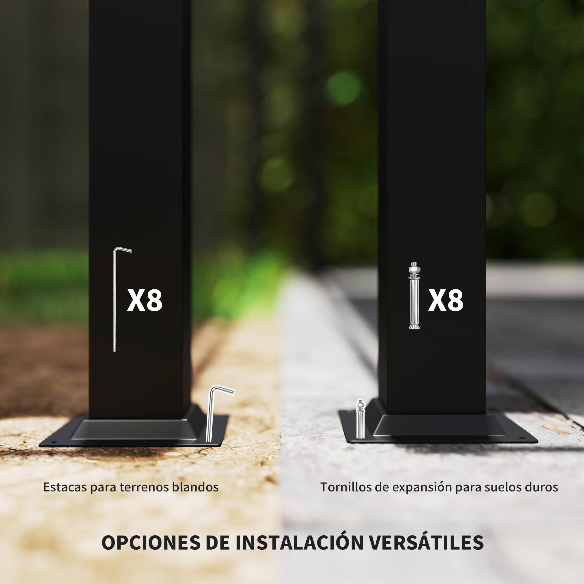 Pergola de Jardin Acier 3x3m avec Toit Rétractable Anti-UV Coulissant Gris - ComfortXL Outdoor Living - Image 9