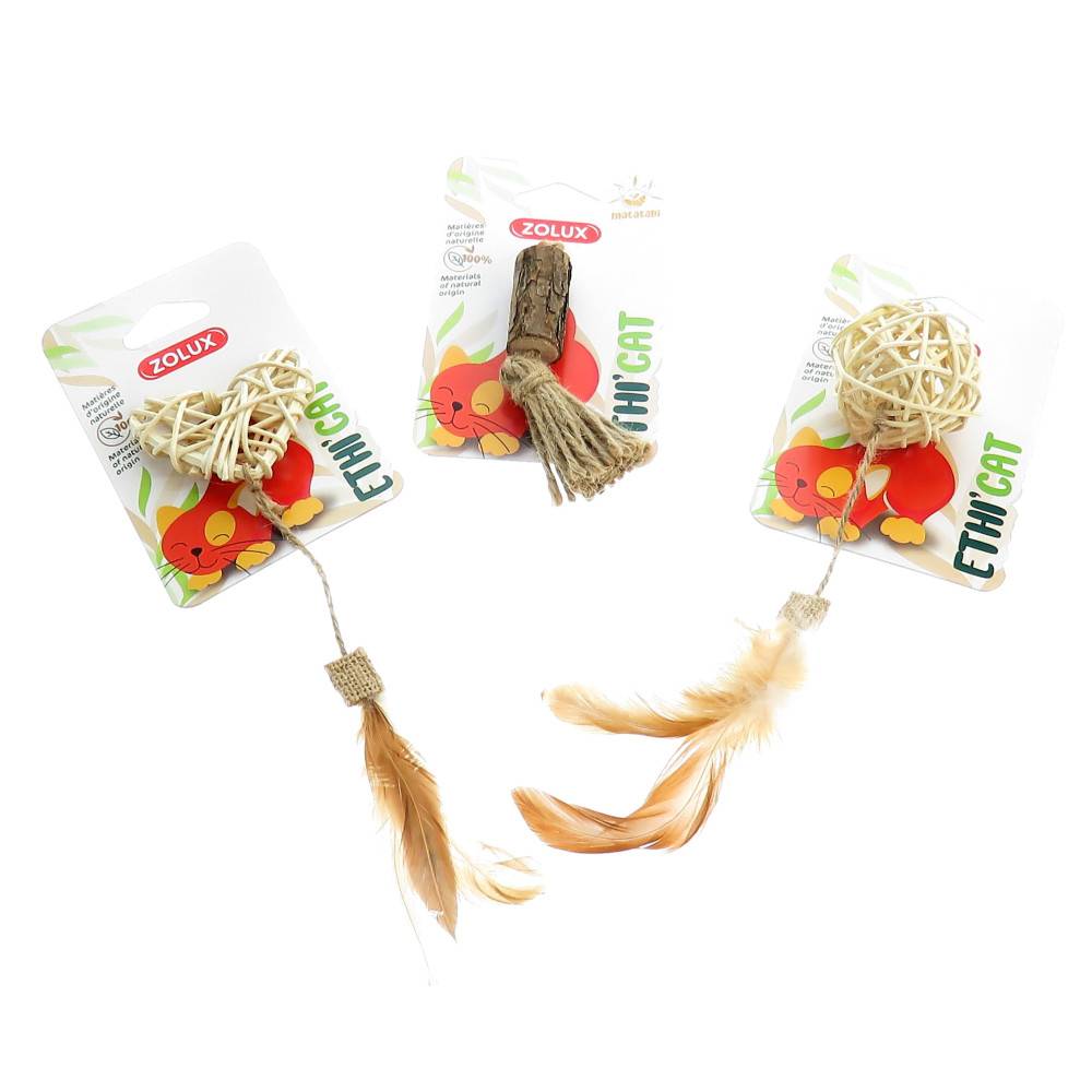 3 jouets en rotin et Matatabi, jouet pour chat - Imagen 2