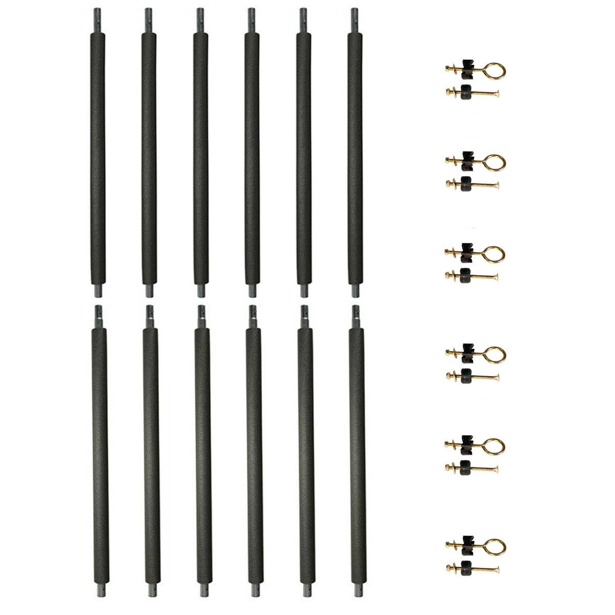 Kangui - Lot de 6 poteaux de filet trampoline Ø32 mm Punchi - Hauteur filet 180 cm Kangui - Image 1