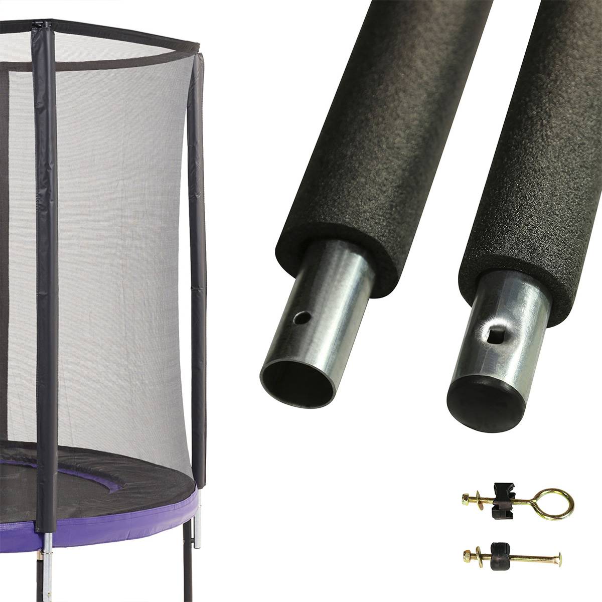 Kangui - Lot de 6 poteaux de filet trampoline Ø32 mm Punchi - Hauteur filet 180 cm Kangui - Image 2