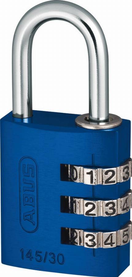 Cadenas à combinaison ABUS aluminium 145/30 Bleu Lock-Tag - 46614