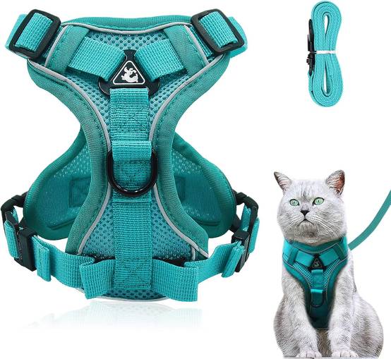 Harnais réglable pour Chat - Anti-éclatement Lac Bleu - S