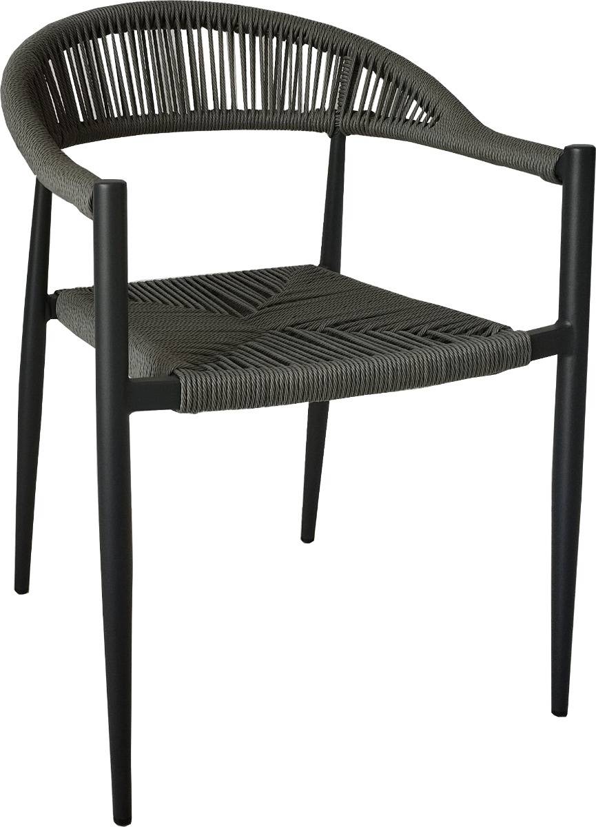 Fauteuil aluminium anthracite et corde tressée grise Casamance - Gecko Jardin - Imagen 2