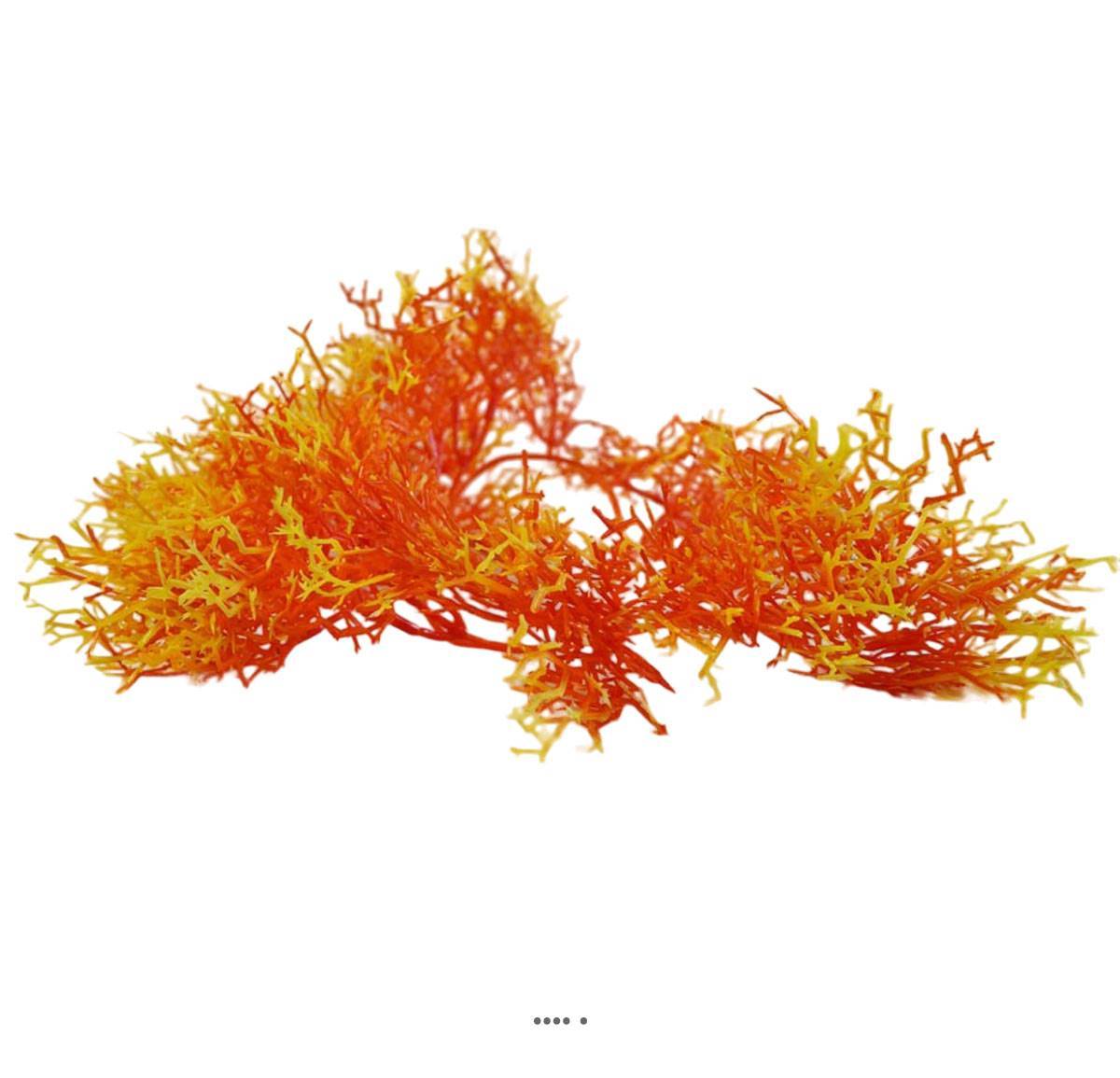 Artificielles - Piquet d'herbe de Corail factice H30cm plastique ext. Jaune-Orange - couleur: Jaune-rouge - Imagen 1