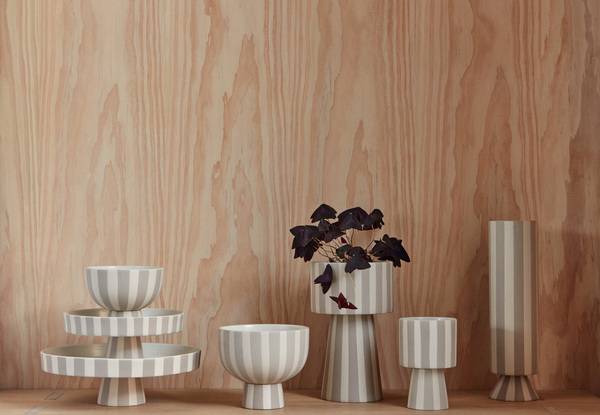 Vase gris grès Living - Image 2
