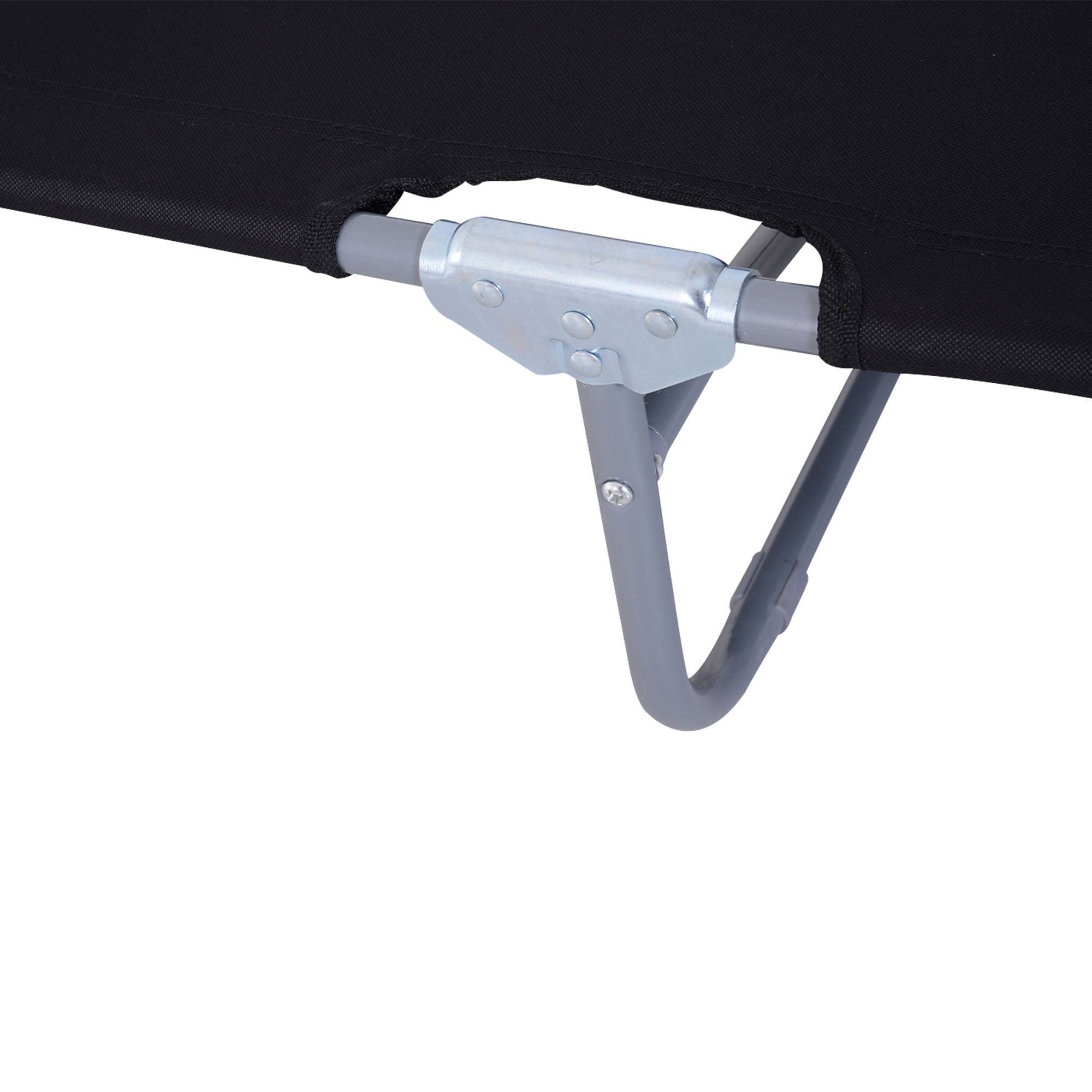 Transat de jardin pliable en métal et tissu oxford respirant - Image 9
