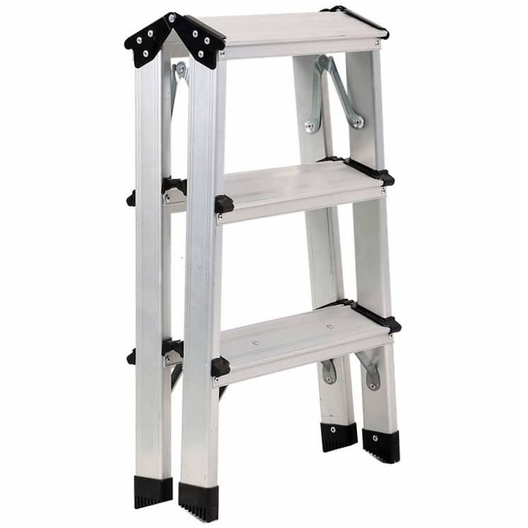 Gt Market - Escabeau pliable 3 marches en aluminium - GT MARKET - Imagen 2