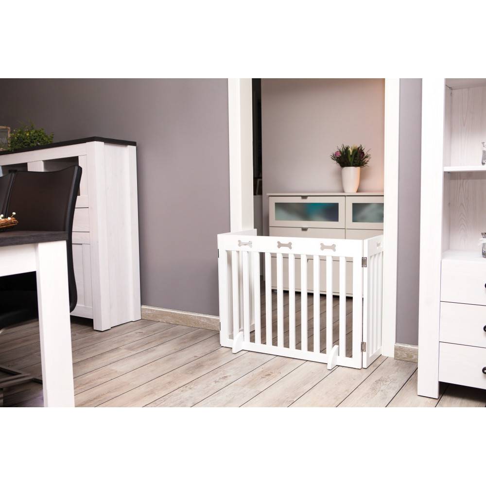 Trixie - Barrière 3 parties 82–124 × H 61 cm pour chiens - Imagen 2
