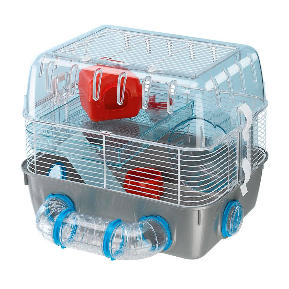 Ferplast - Cage pour Hamsters COMBI 1 FUN à Deux étages et Modulable, Accessoires inclus
