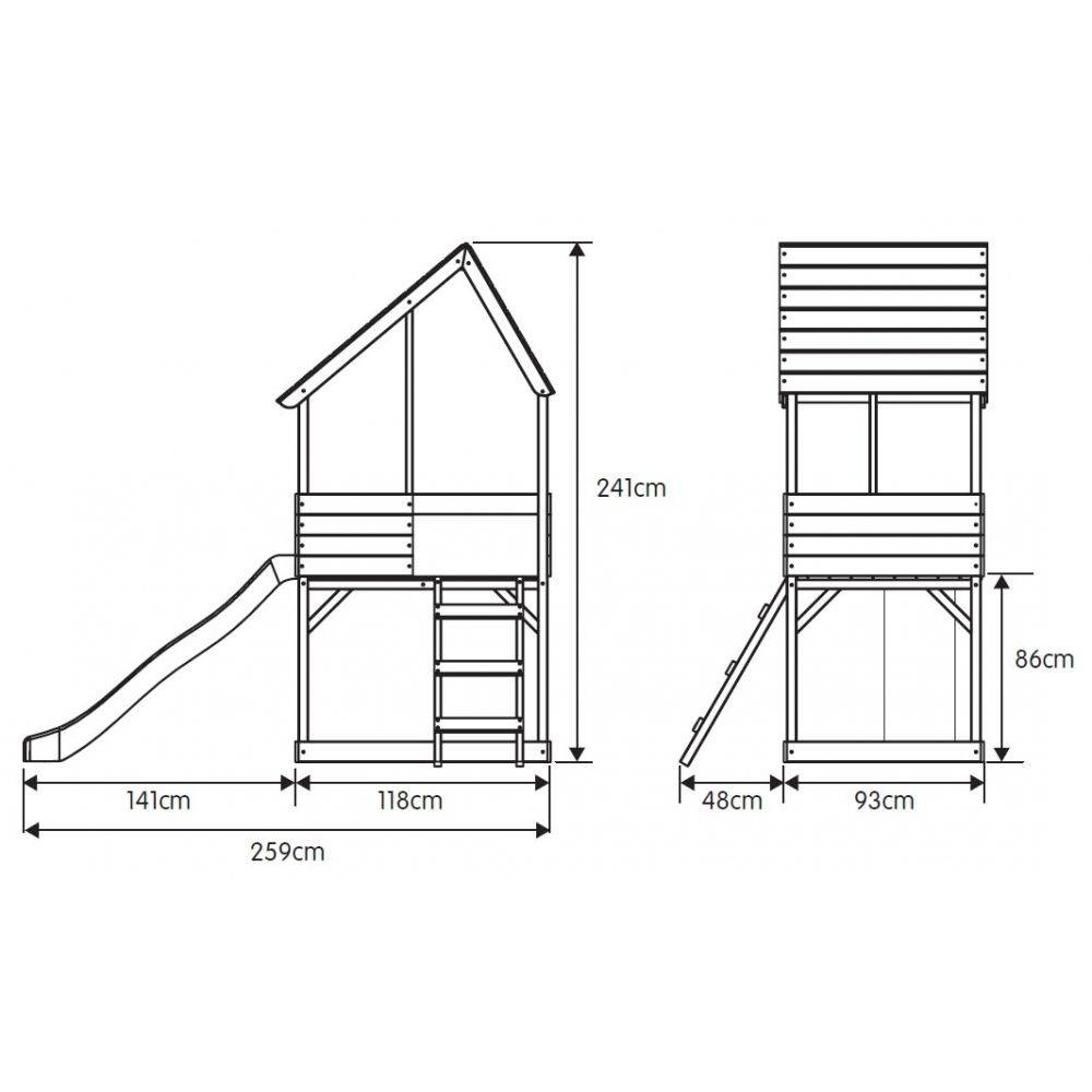 Tp Toys - Cabane enfant sur pilotis avec bac à sable Lookout Sans glissière Tp Toys - Imagen 2