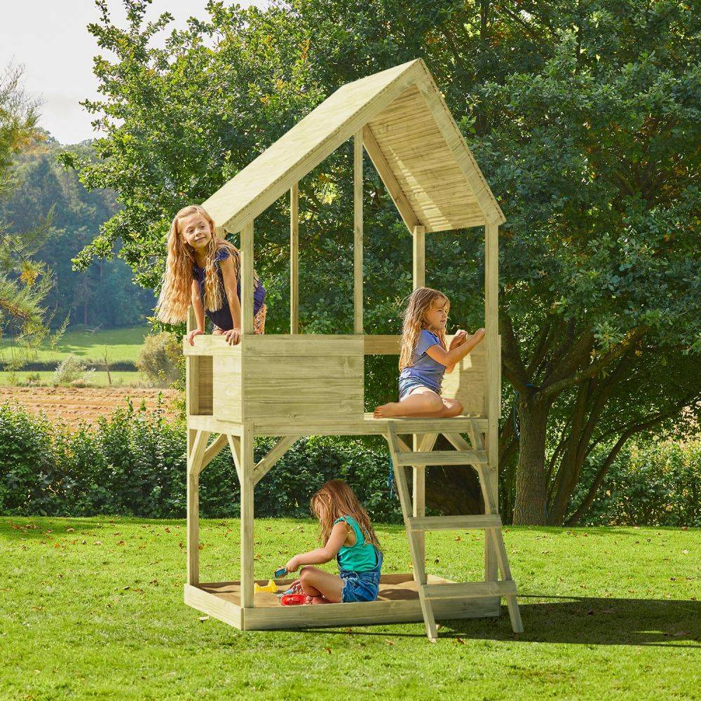 Tp Toys - Cabane enfant sur pilotis avec bac à sable Lookout Sans glissière Tp Toys - Imagen 3