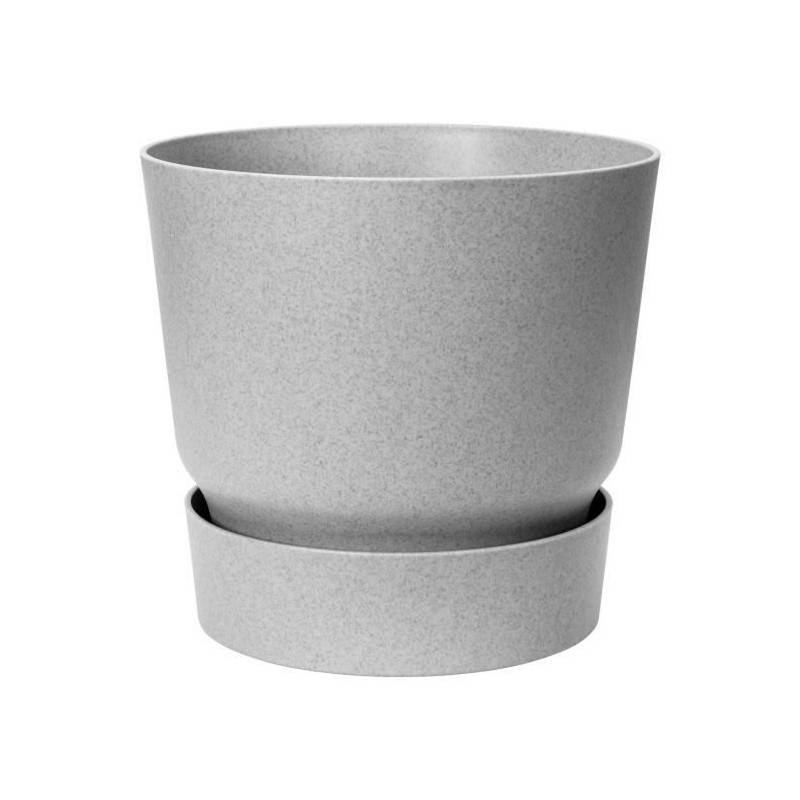 Elho - Elho Pot De Fleurs Rond Greenville 40 - Exterieur - O 39 X H 36,8 Cm - Gris Beton Vivant - Imagen 1