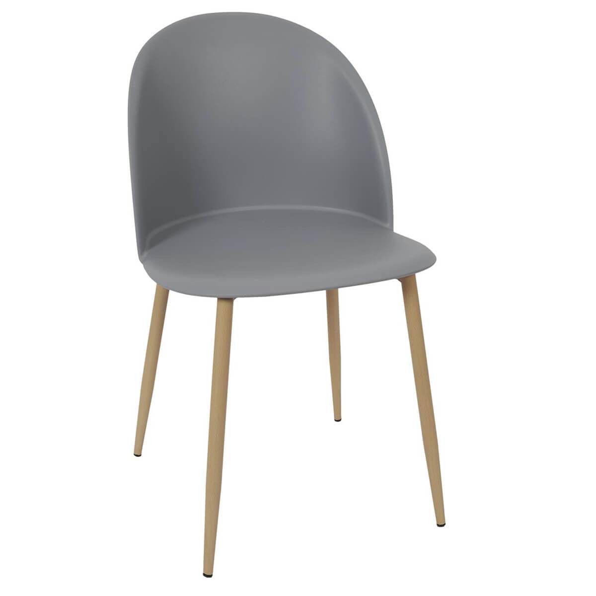 ALTOBUY - Lot de 4 Chaises Scandinaves Grises - MADDY - Image 3