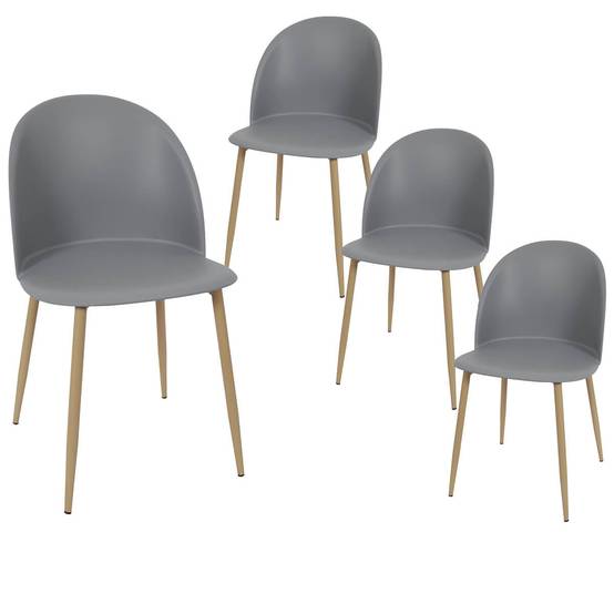 ALTOBUY - Lot de 4 Chaises Scandinaves Grises - MADDY - Image 1