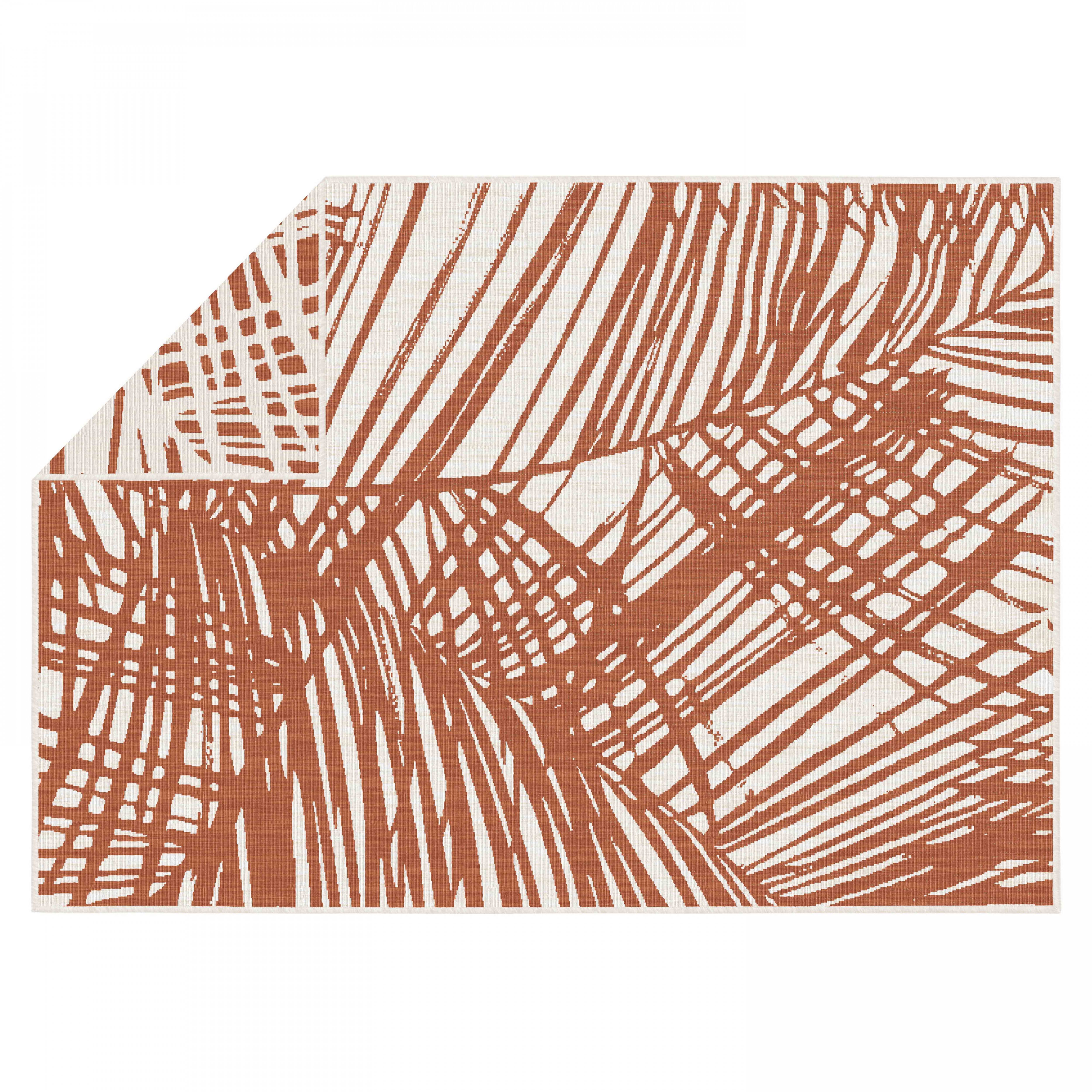 Oviala - Tapis d'extérieur en polypropylène 160 x 230 cm terracotta Palmio - Oviala - Imagen 4
