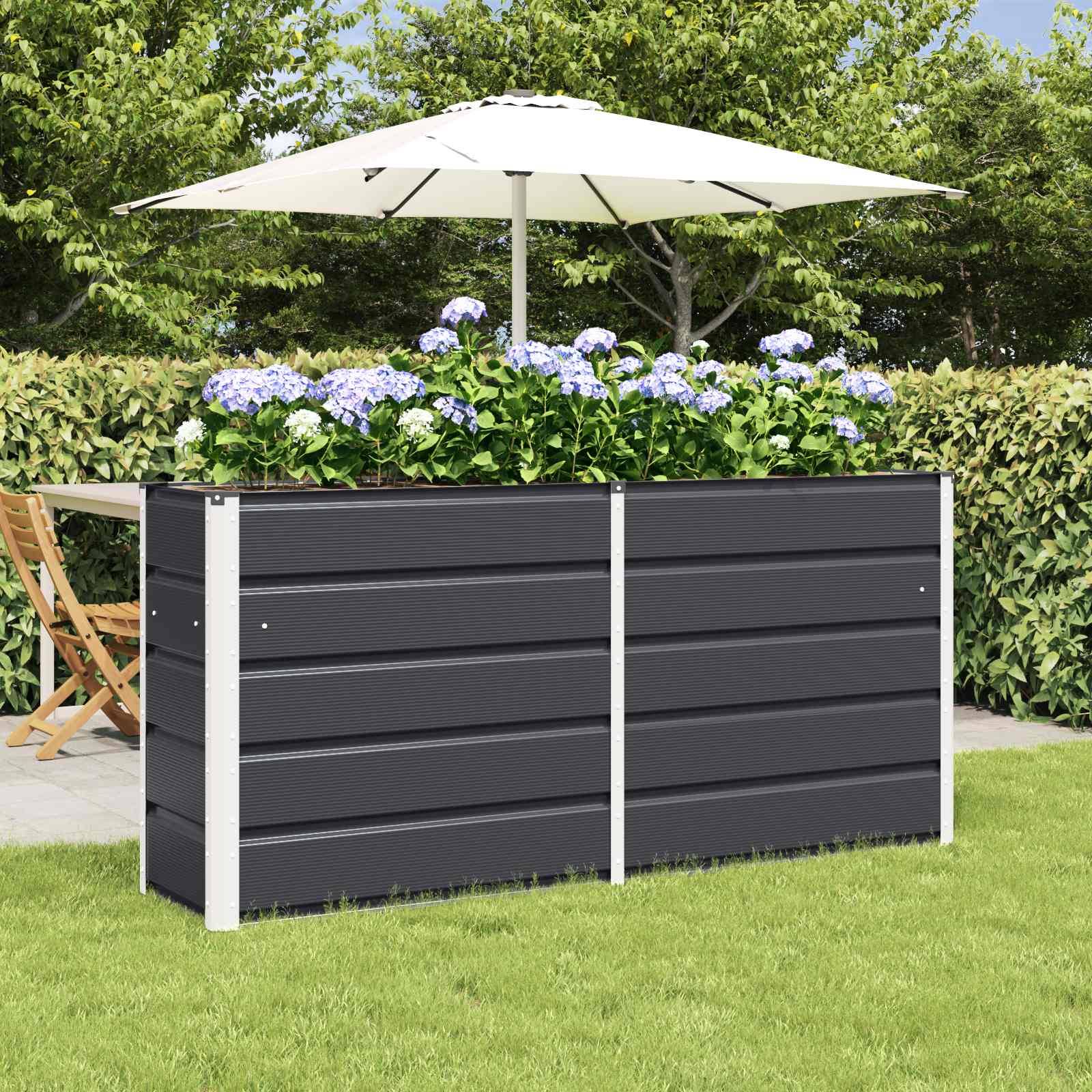 Vidaxl - Jardinière Anthracite 160 x 40 x 75 cm Acier vidaXL 42018187 - Image 1