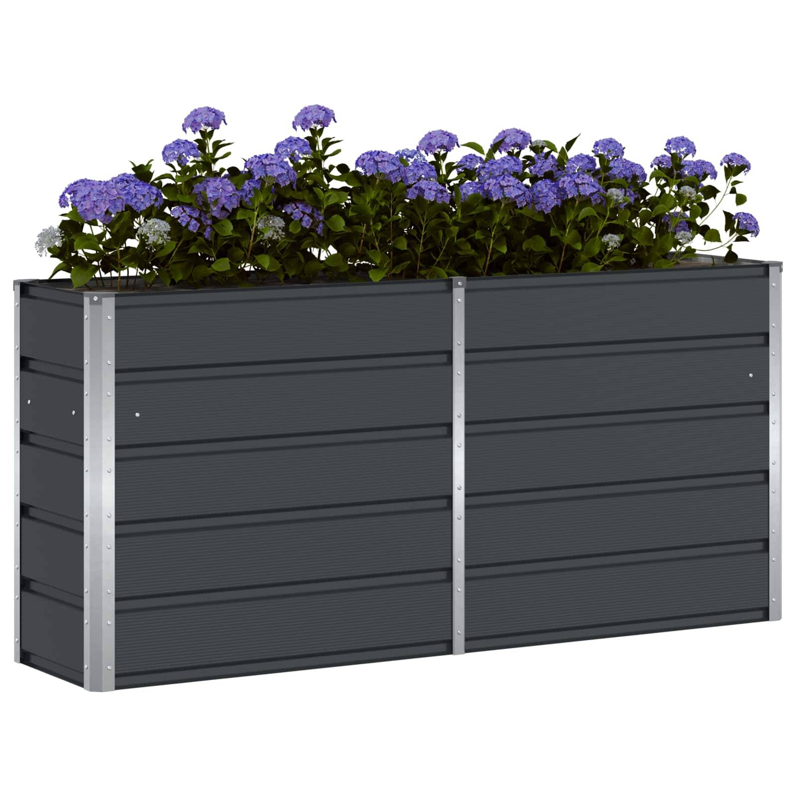 Vidaxl - Jardinière Anthracite 160 x 40 x 75 cm Acier vidaXL 42018187 - Image 4