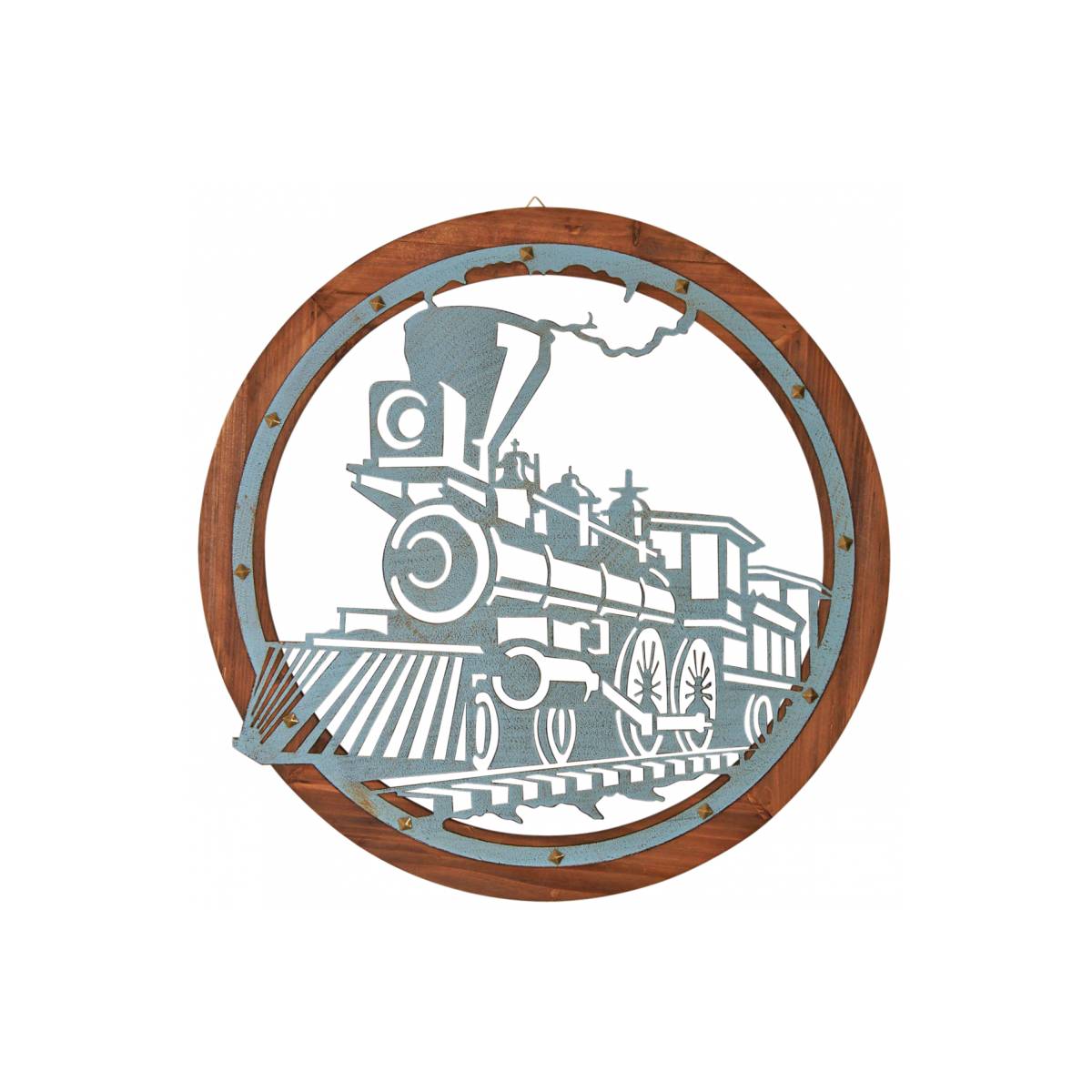 Aubry Gaspard - Cadre rond train métal et bois