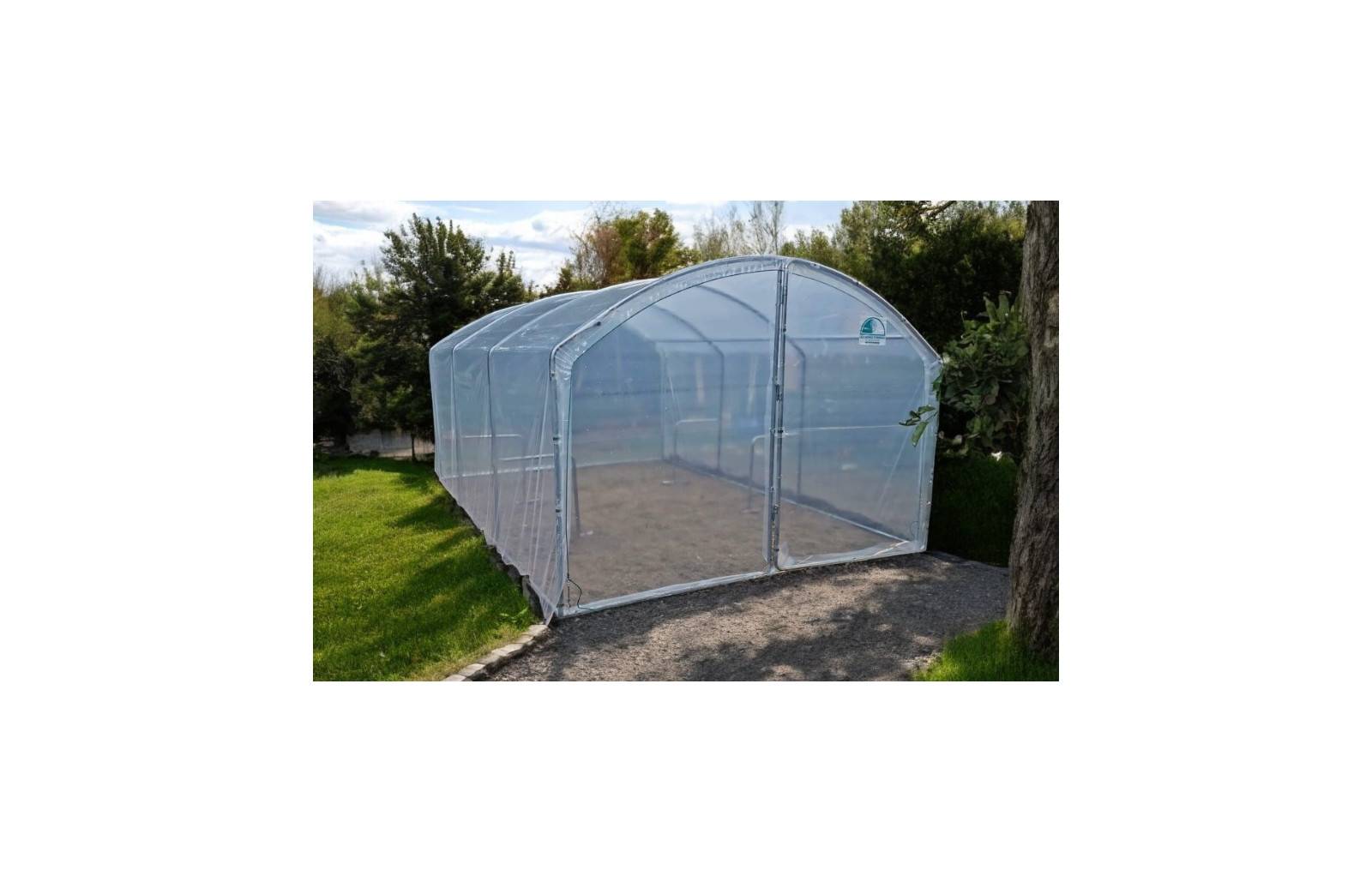 Serre tunnel de jardin - 18m² -  3 x 6 m - pieds droits - haute résistance à petit prix - LES SERRES TONNEAU - Image 1