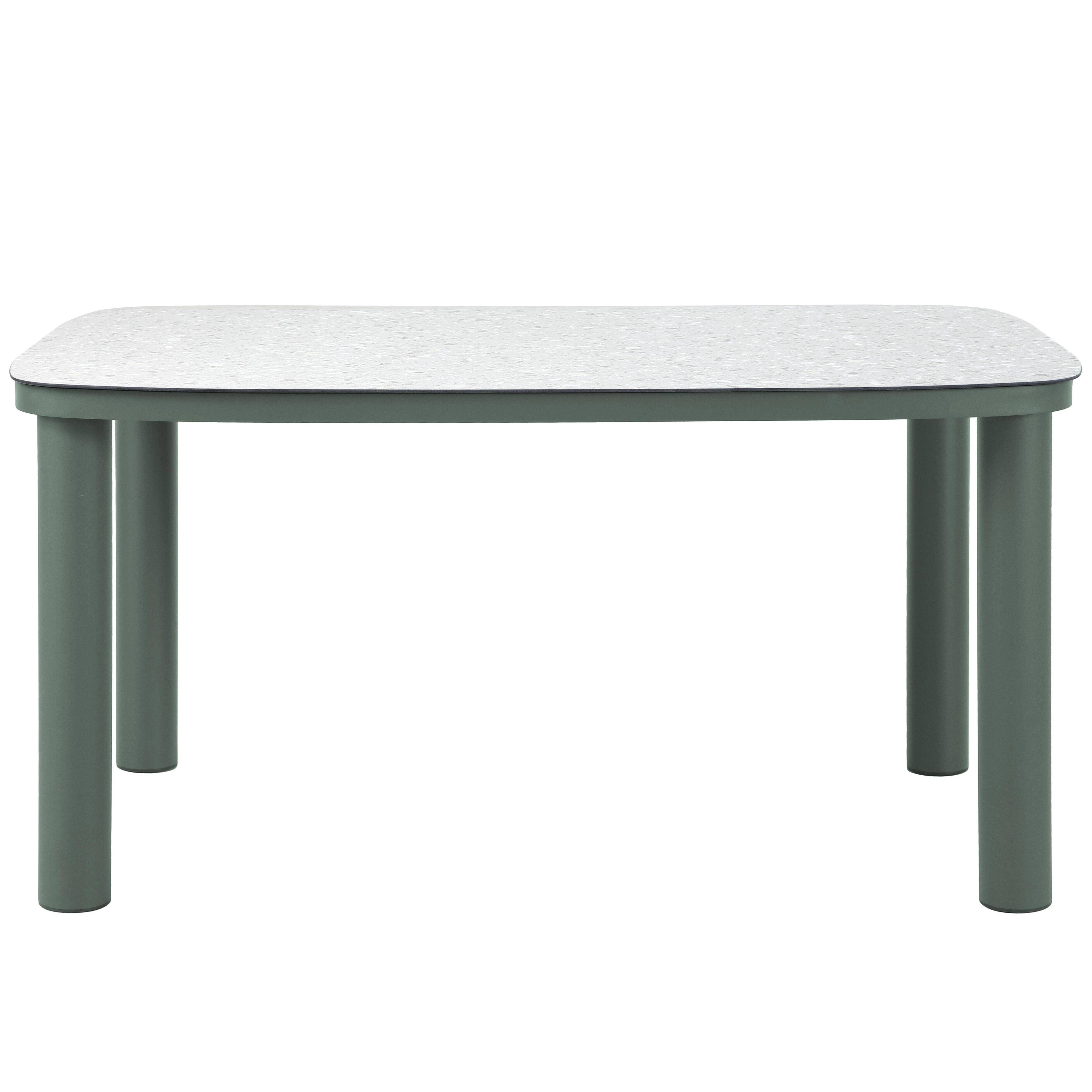 Oviala - Table de jardin structure en aluminium 6 personnes L150x90cm vert Nocera - Oviala - Image 6