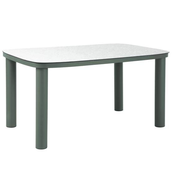 Oviala - Table de jardin structure en aluminium 6 personnes L150x90cm vert Nocera - Oviala - Image 1