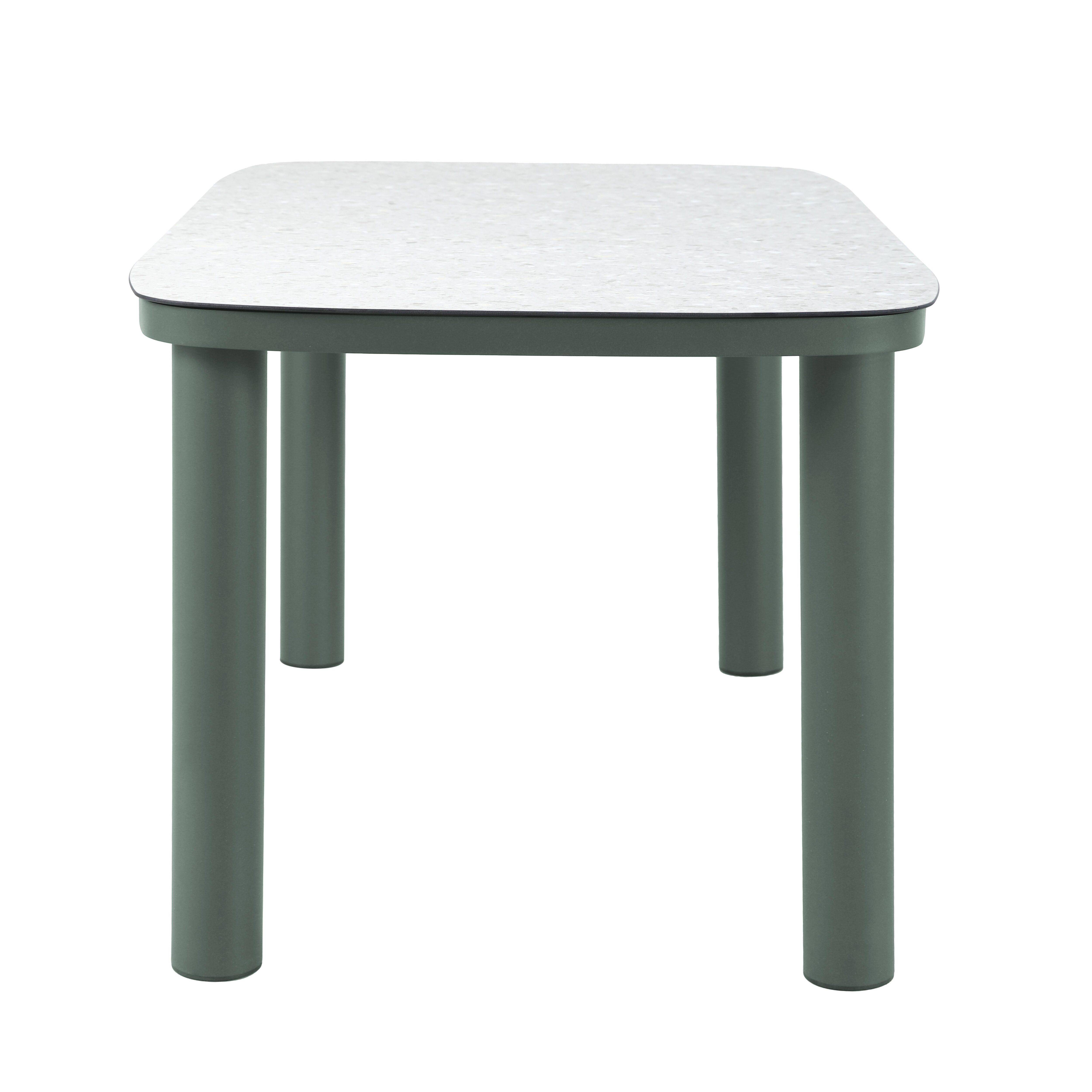 Oviala - Table de jardin structure en aluminium 6 personnes L150x90cm vert Nocera - Oviala - Image 5