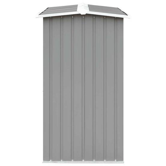 Abri à bûches Acier Galvanisé pour Jardin Stockage Bois 172x91x154 cm Gris - ComfortXL Outdoor Living - Image 4