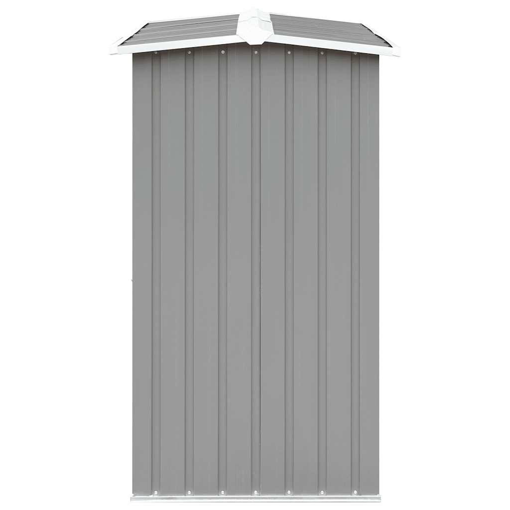 Abri à bûches Acier Galvanisé pour Jardin Stockage Bois 172x91x154 cm Gris - ComfortXL Outdoor Living - Image 4