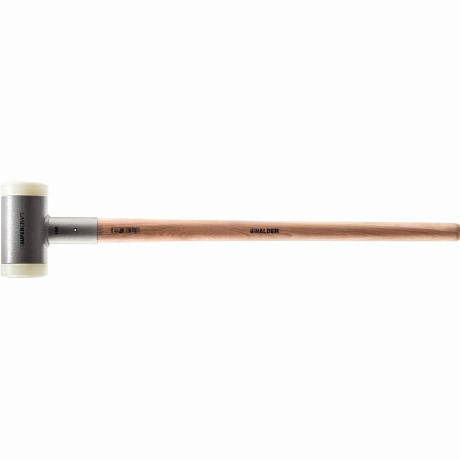 Marteau de frappeur SUPERCRAFT, avec manche, vernis, en Hickory réduisant les vibrations, ergonomique - D=80 mm / Poids=4410 g - 3366.081