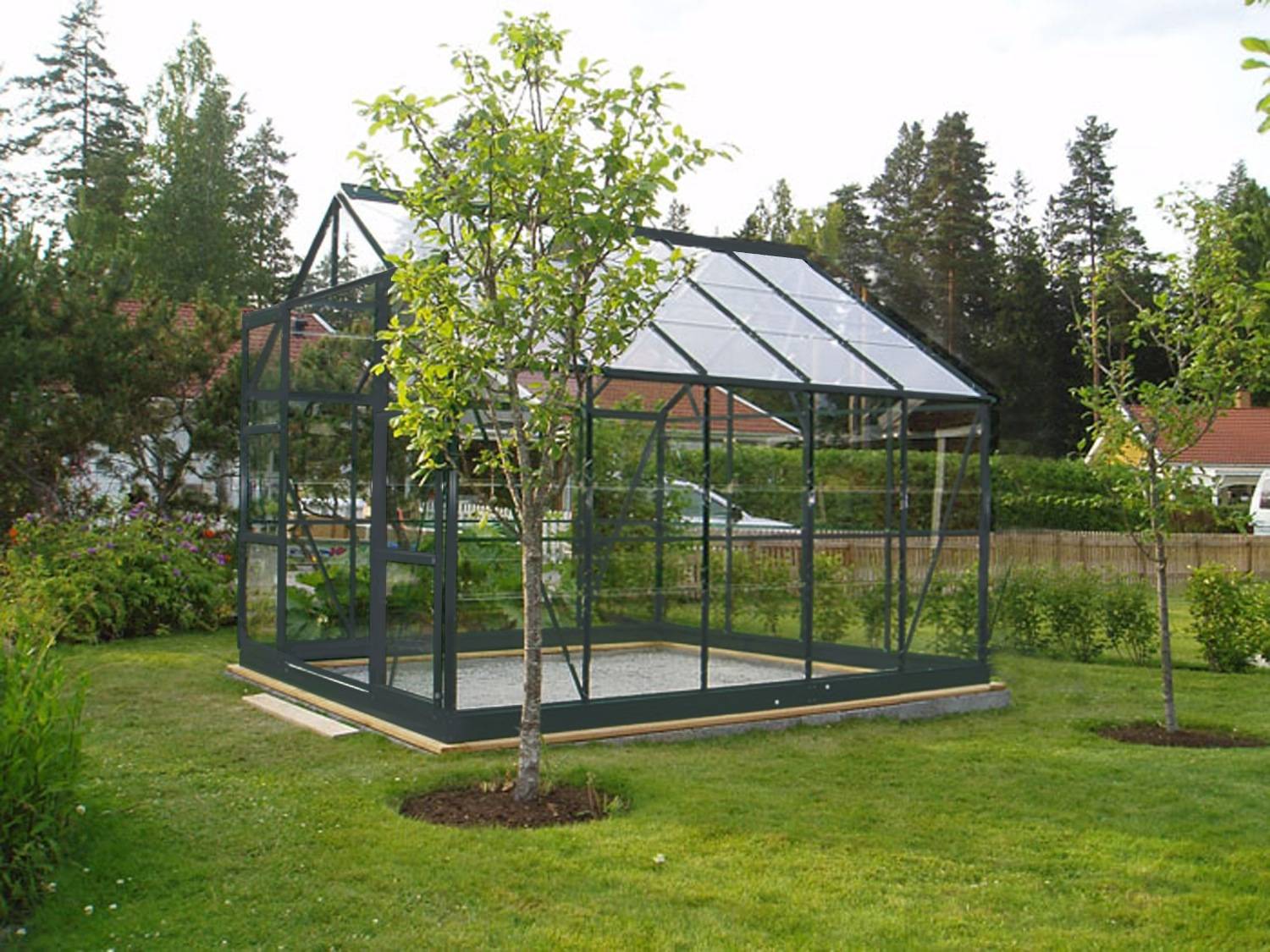 Châlet-Jardin - Serre verre - 7,42 m2 "Sekurit" grise Chalet & Jardin