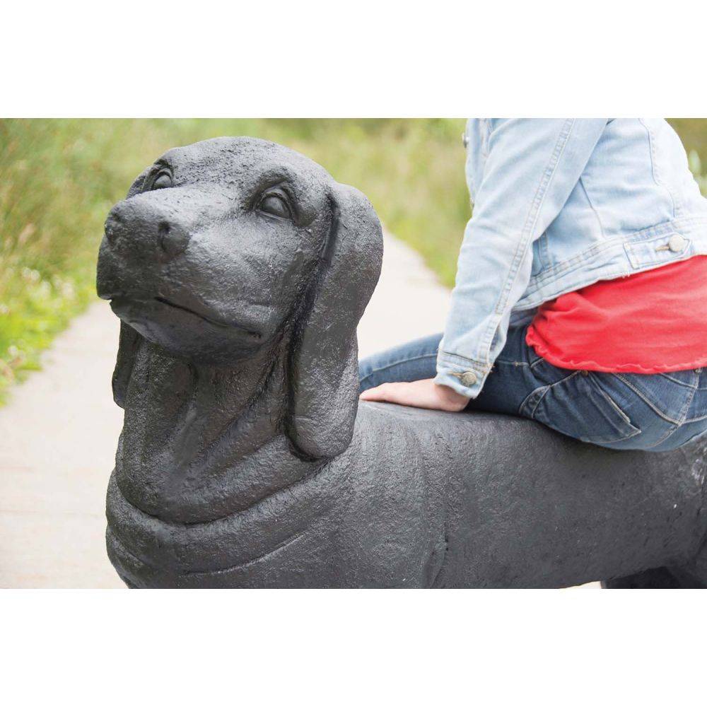 Esschert Design - Banc de jardin teckel en pierre Esschert Design - Imagen 4