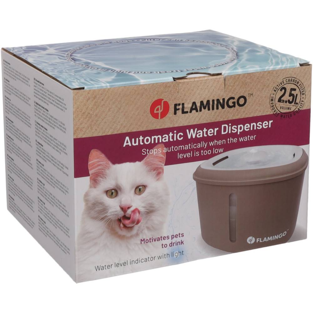 Fontaine a eau Finto Beige 2,5 Litres pour chat et petit chien - Image 1