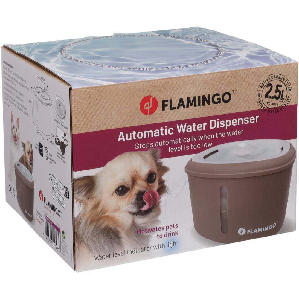 Fontaine a eau Finto Beige 2,5 Litres pour chat et petit chien - Image 3