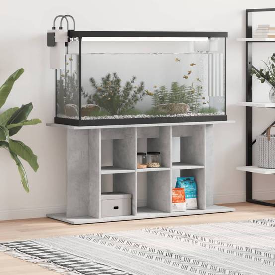 Meuble pour Aquarium Bois d'Ingénierie pour Salon avec Rangement 120x40x60 cm Gris - ComfortXL Outdoor Living - Image 1