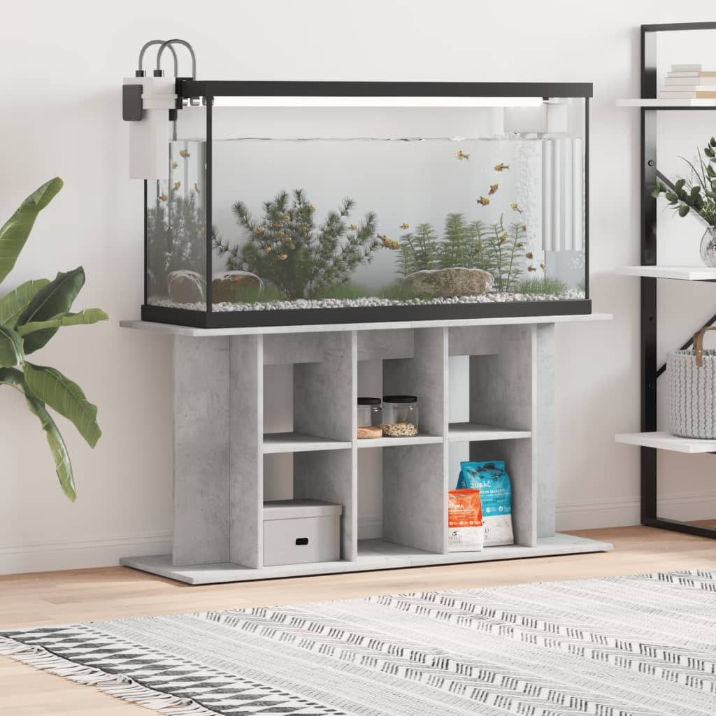 Meuble pour Aquarium Bois d'Ingénierie pour Salon avec Rangement 120x40x60 cm Gris - ComfortXL Outdoor Living
