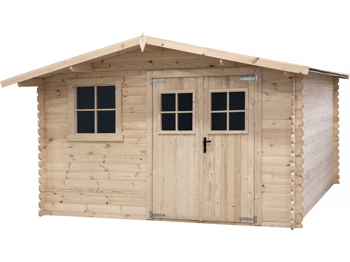 Abri De Jardin En Bois 14m² "oz" - 388 X 298 X 225 Cm - 28 Mm -habitat Et Jardin - Image 1