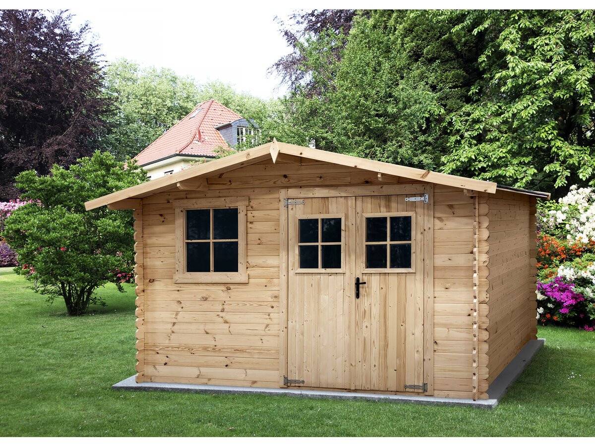 Abri De Jardin En Bois 14m² "oz" - 388 X 298 X 225 Cm - 28 Mm -habitat Et Jardin - Image 2