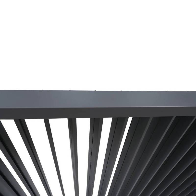 Hesperide - Pergola bioclimatique autoportante Evora 369x369x250,8cm gris graphite - Hespéride - Image 8