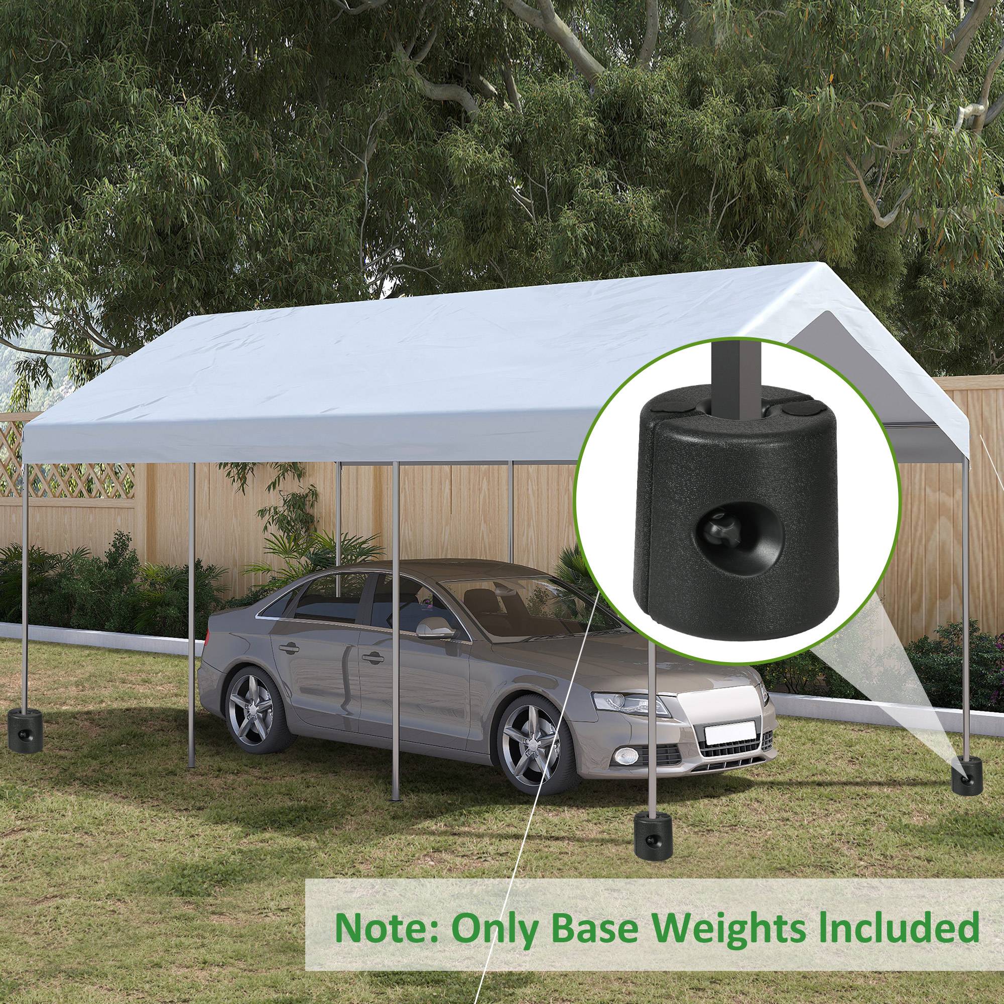 Outsunny - Lot 4 pieds de tonnelle pop-up remplissage eau/sable avec vis sécurité pour pavillon HDPE noir - Outsunny - Imagen 4