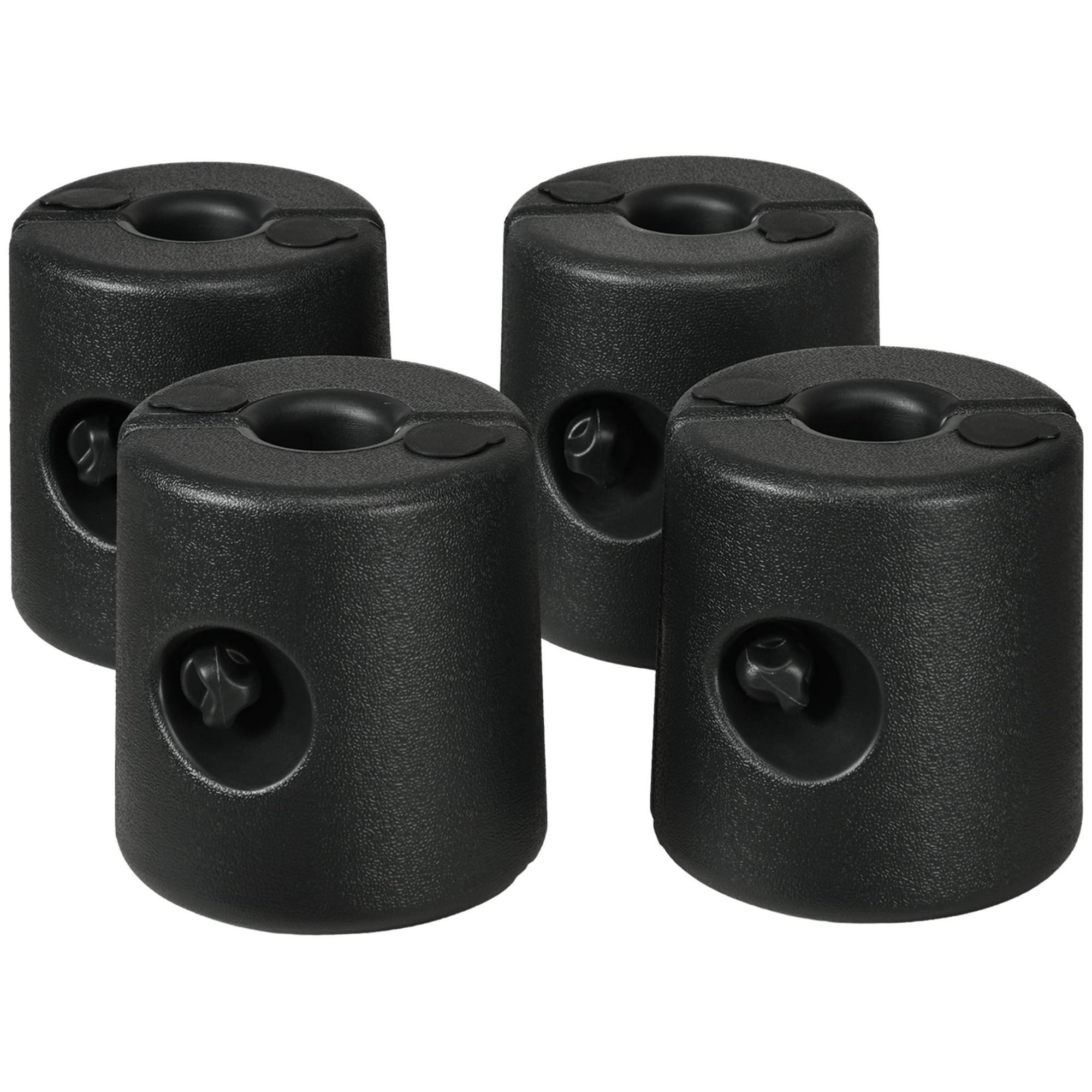 Outsunny - Lot 4 pieds de tonnelle pop-up remplissage eau/sable avec vis sécurité pour pavillon HDPE noir - Outsunny - Imagen 1