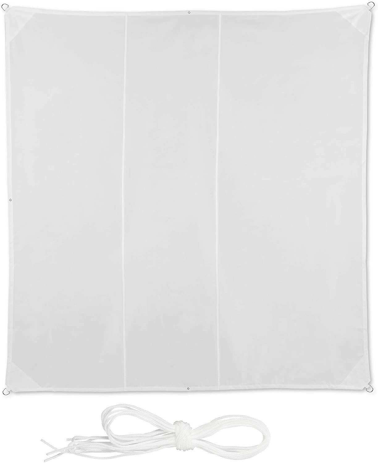 Helloshop26 - Voile d’ombrage carré 4 x 4 m blanc - Imagen 1