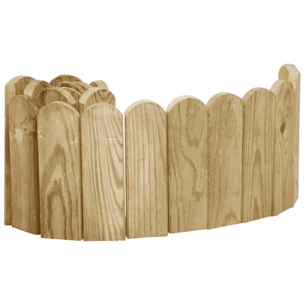 Rouleau bordure bois de pin parterres fleurs aménagement rustique 3,6m x 20cm - ComfortXL Outdoor Living - Image 3