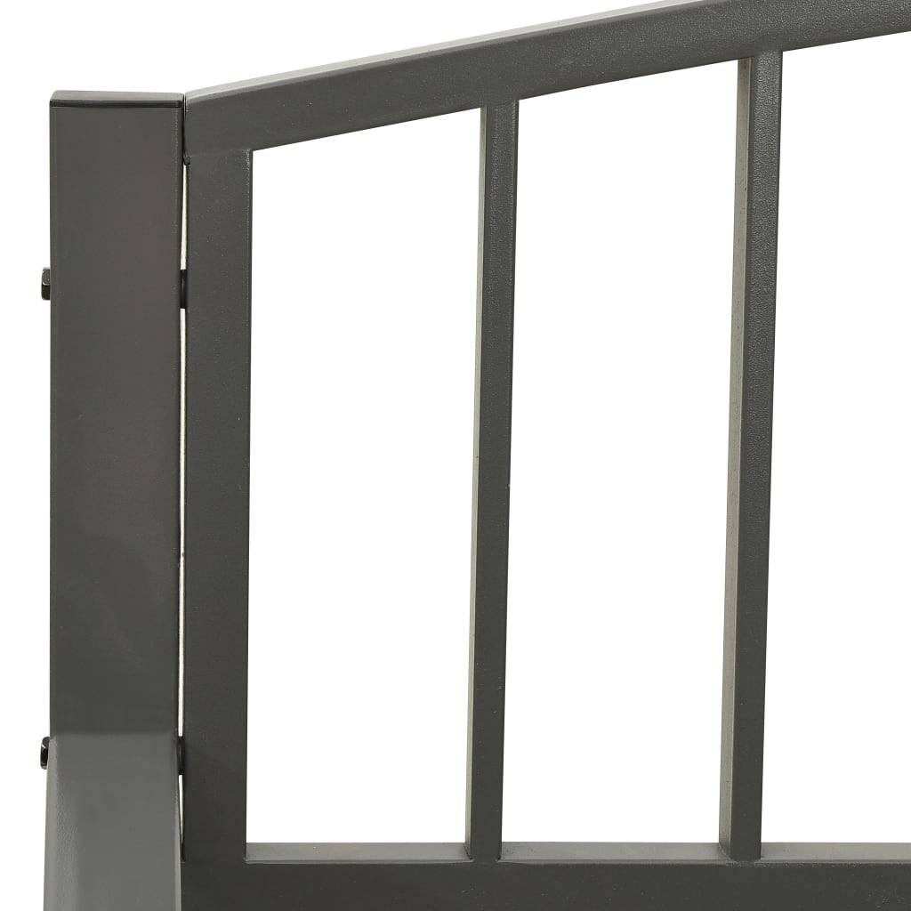 Vidaxl - Banc de jardin 125 cm acier gris vidaXL 312037 - Imagen 4