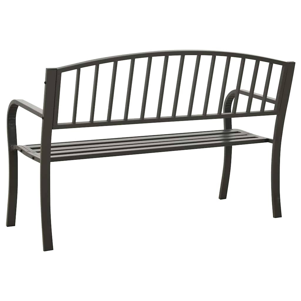 Vidaxl - Banc de jardin 125 cm acier gris vidaXL 312037 - Imagen 5