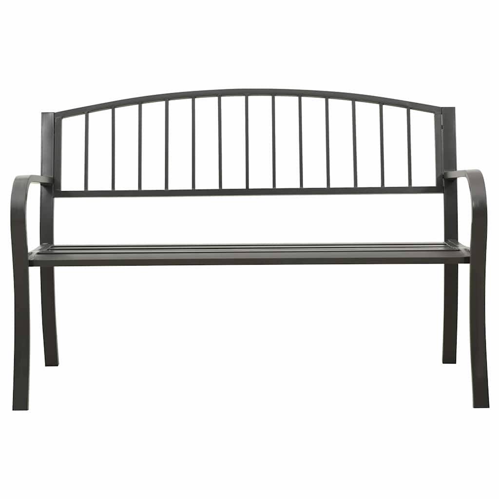 Vidaxl - Banc de jardin 125 cm acier gris vidaXL 312037 - Imagen 2