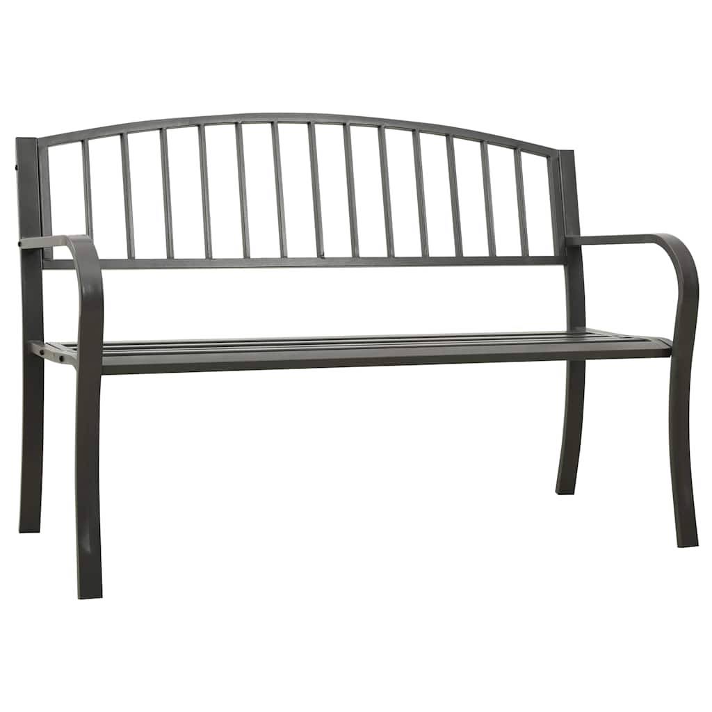Vidaxl - Banc de jardin 125 cm acier gris vidaXL 312037 - Imagen 1