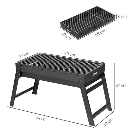 Charbon Portable extérieur Grill pour le camping avec sac de transport – Petite table de fumée Charbon Portable extérieur Grill pour le camping avec sac de transport – Petite table de fumée
