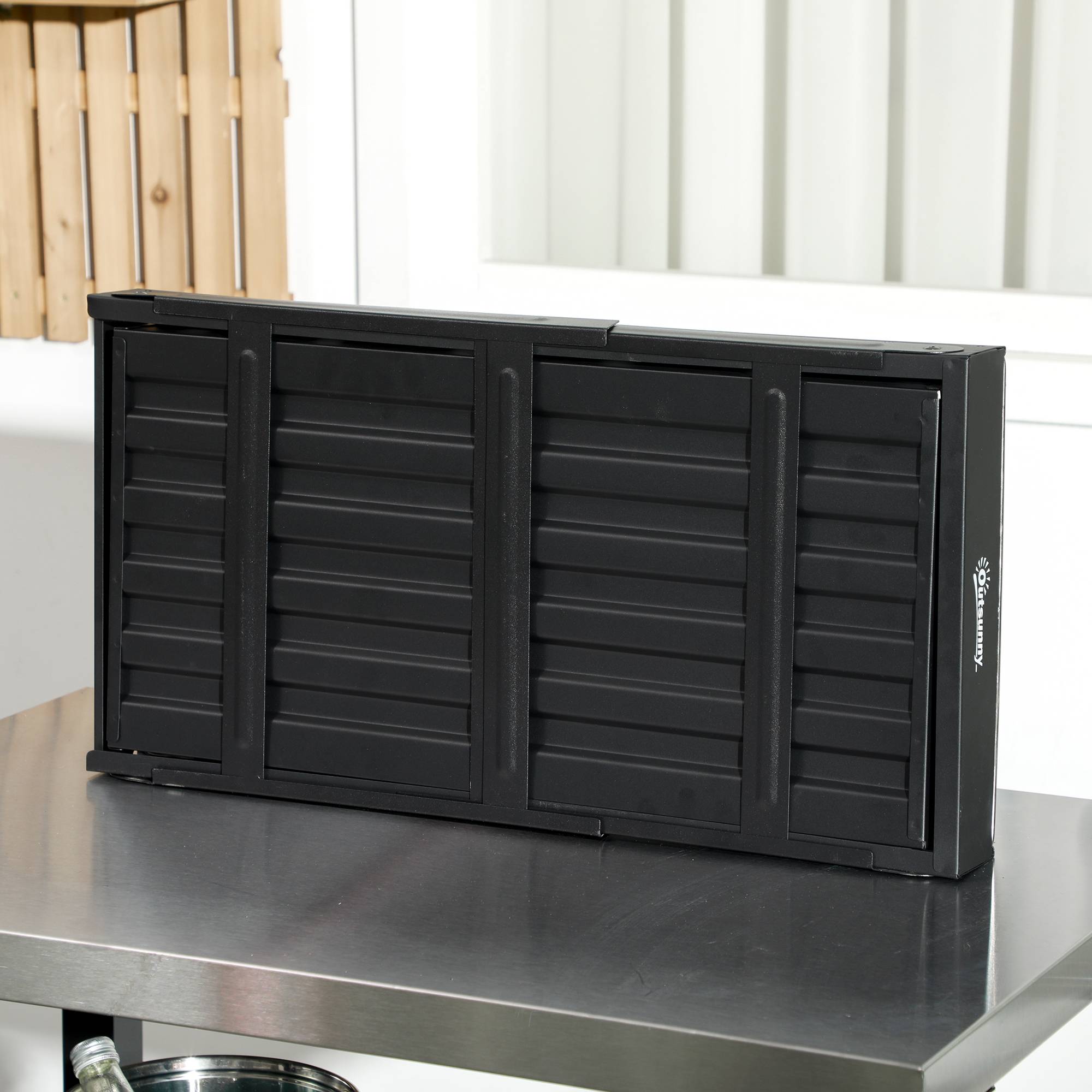 Outsunny - Barbecue à charbon de bois pliable portable dim. 74L x 30l x 37H cm avec grille acier noir - Outsunny - Imagen 4