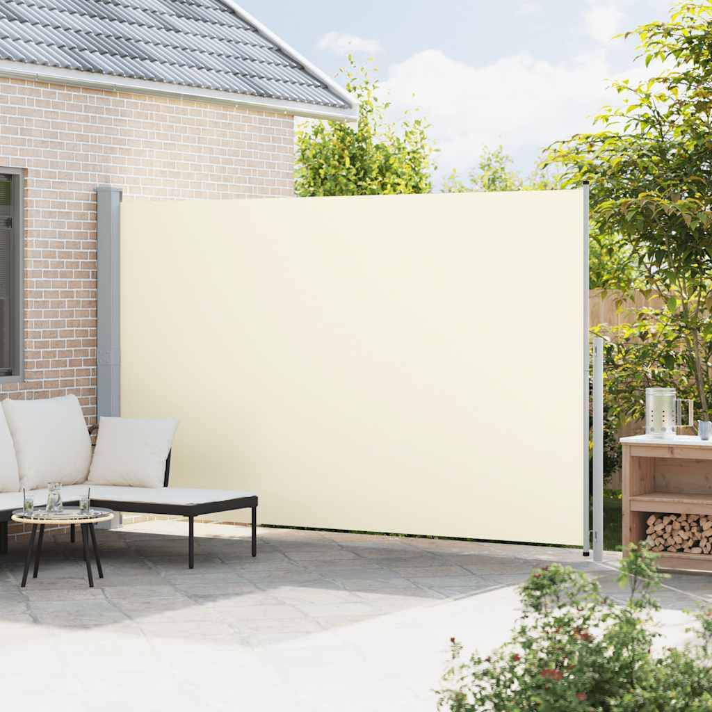 Store latéral rétractable polyester crème 220 x 500 cm - PANGIVO - Image 3
