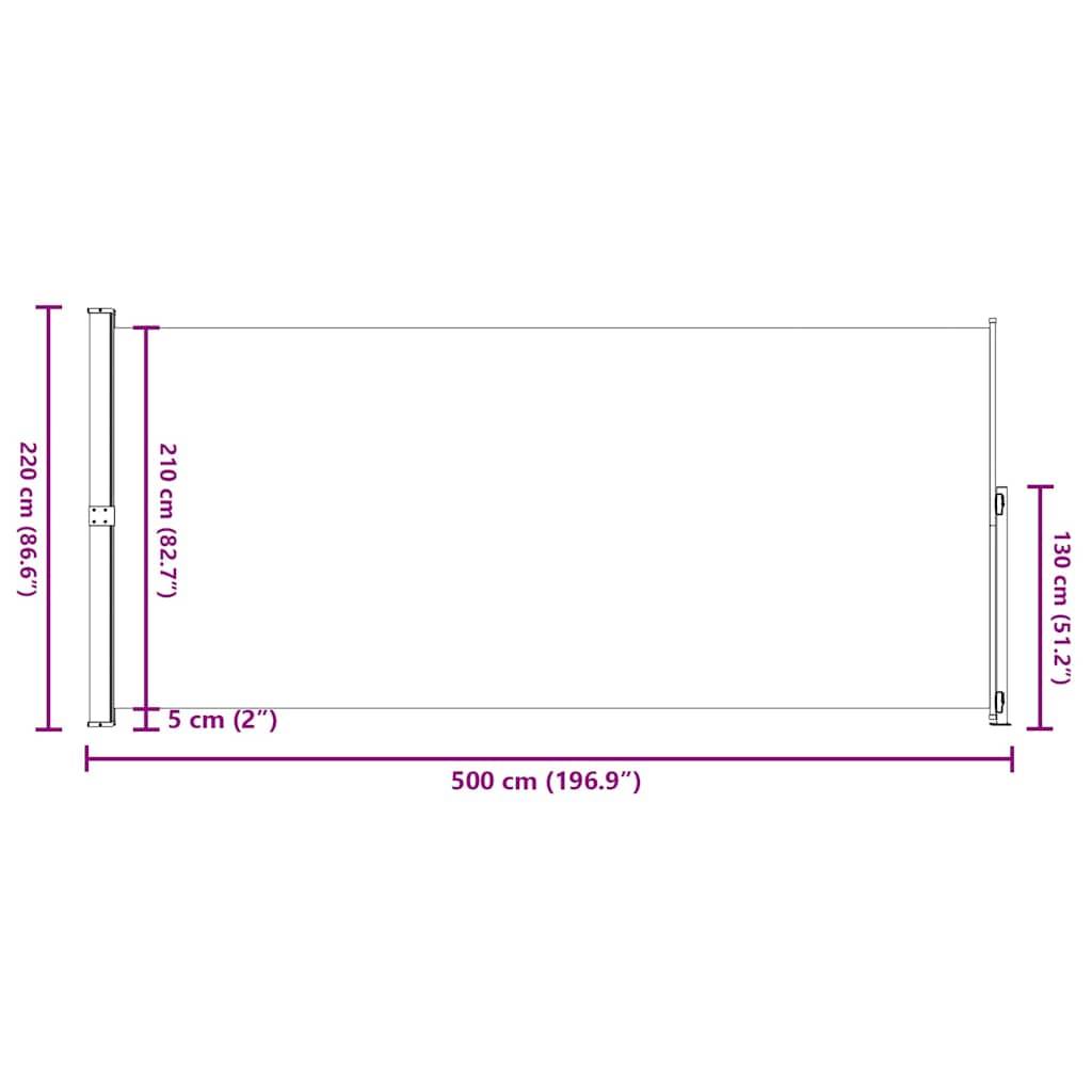 Store latéral rétractable polyester crème 220 x 500 cm - PANGIVO - Image 9